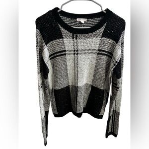 Melrose and Market Black and Gray Sweater NWT